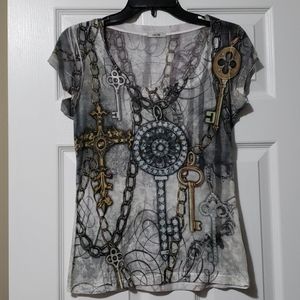 Cache Women's Top Chain Design Size Small